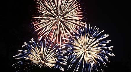 Ein Farbenfrohes Feuerwerk in Ellwangen im Ostalbkreis - Firma Werkmann